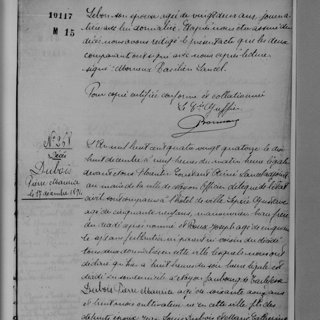Acte de décès